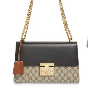 Medium Padlock Leather Shoulder Bag